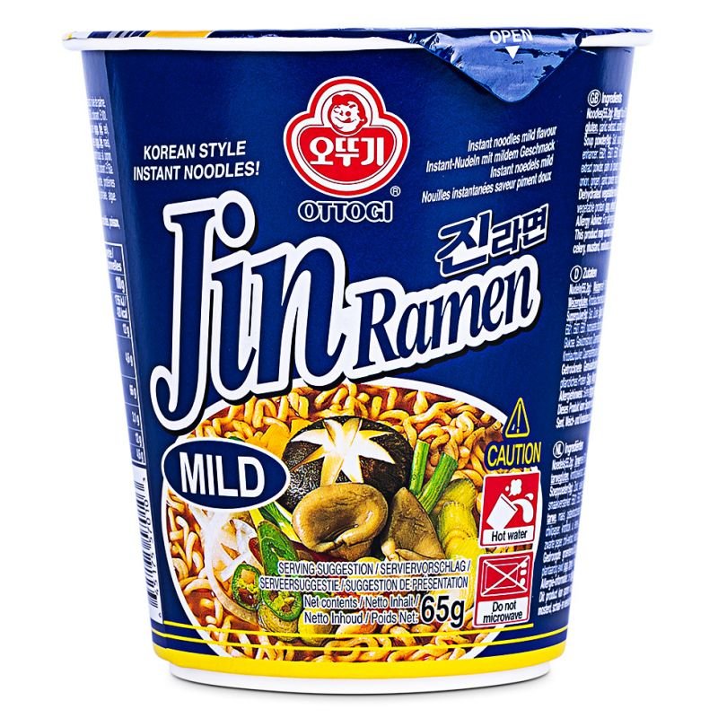 Ottogi Jin Ramen (Mild) Cup Noodle 65g - Asian Online Superstore UK