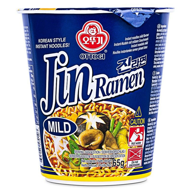 Ottogi Jin Ramen (Mild) Cup Noodle 65g - Asian Online Superstore UK