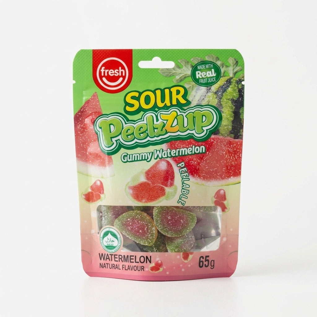 Fresh Sour PeelzZup Gummy Watermelon 65g