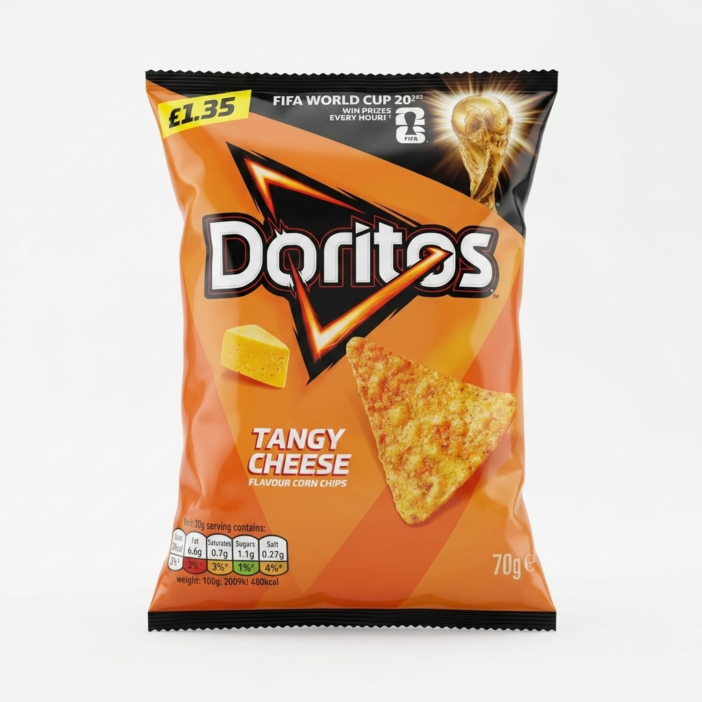 Doritos Tangy Cheese Flavour Corn Chips 70g | Asian Grocery UK