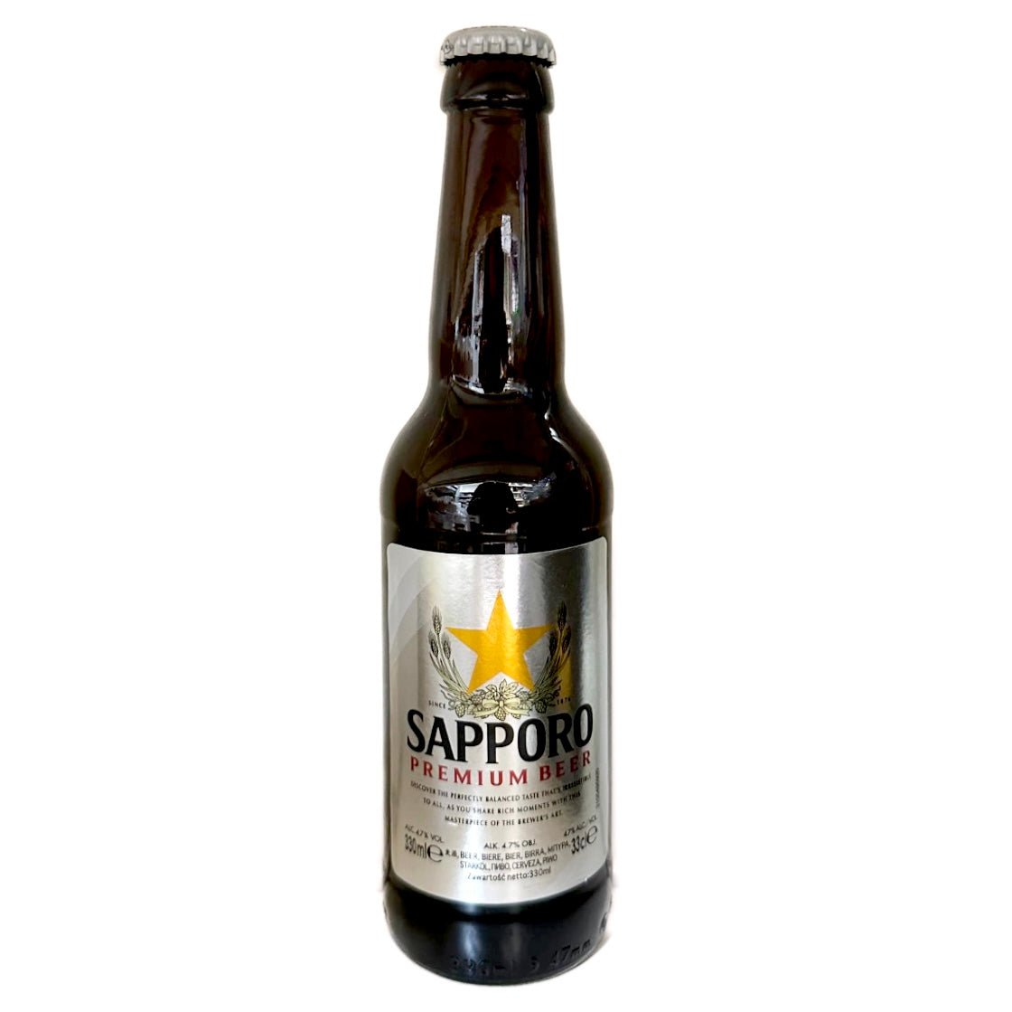 Sapporo Premium Beer (4.7% alc.) 330ml - Asian Online Superstore UK