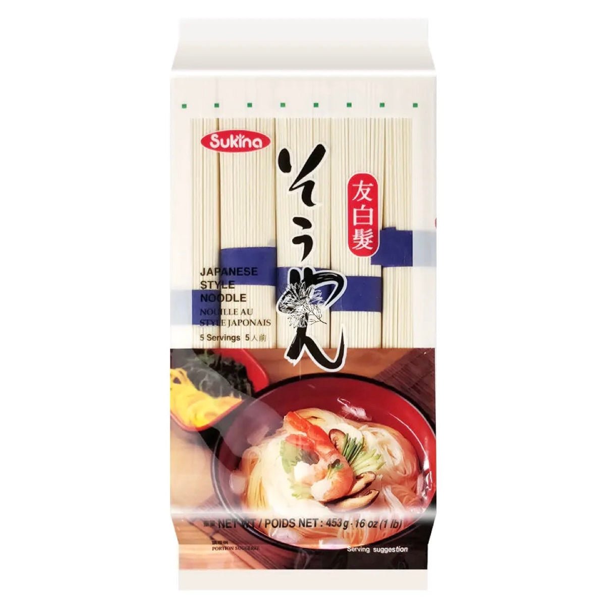 Sukina Japanese Style Noodle (Tomoshiraga Somen) 453g - Asian Online Superstore UK
