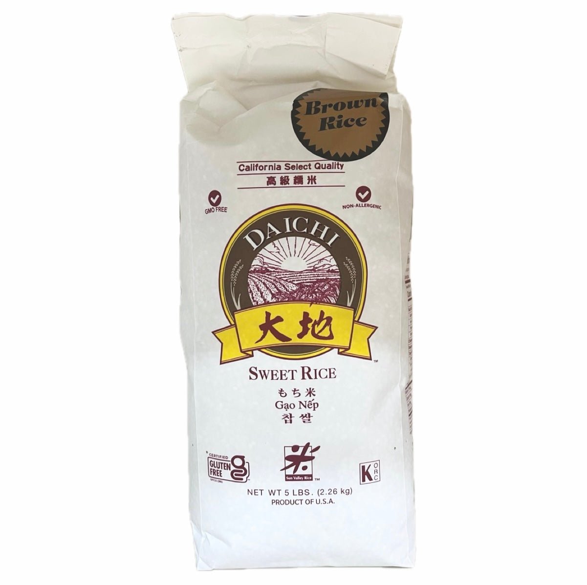 Sun Valley Daichi (Brown Sweet Rice 5LB) 2.26g - Asian Online Superstore UK