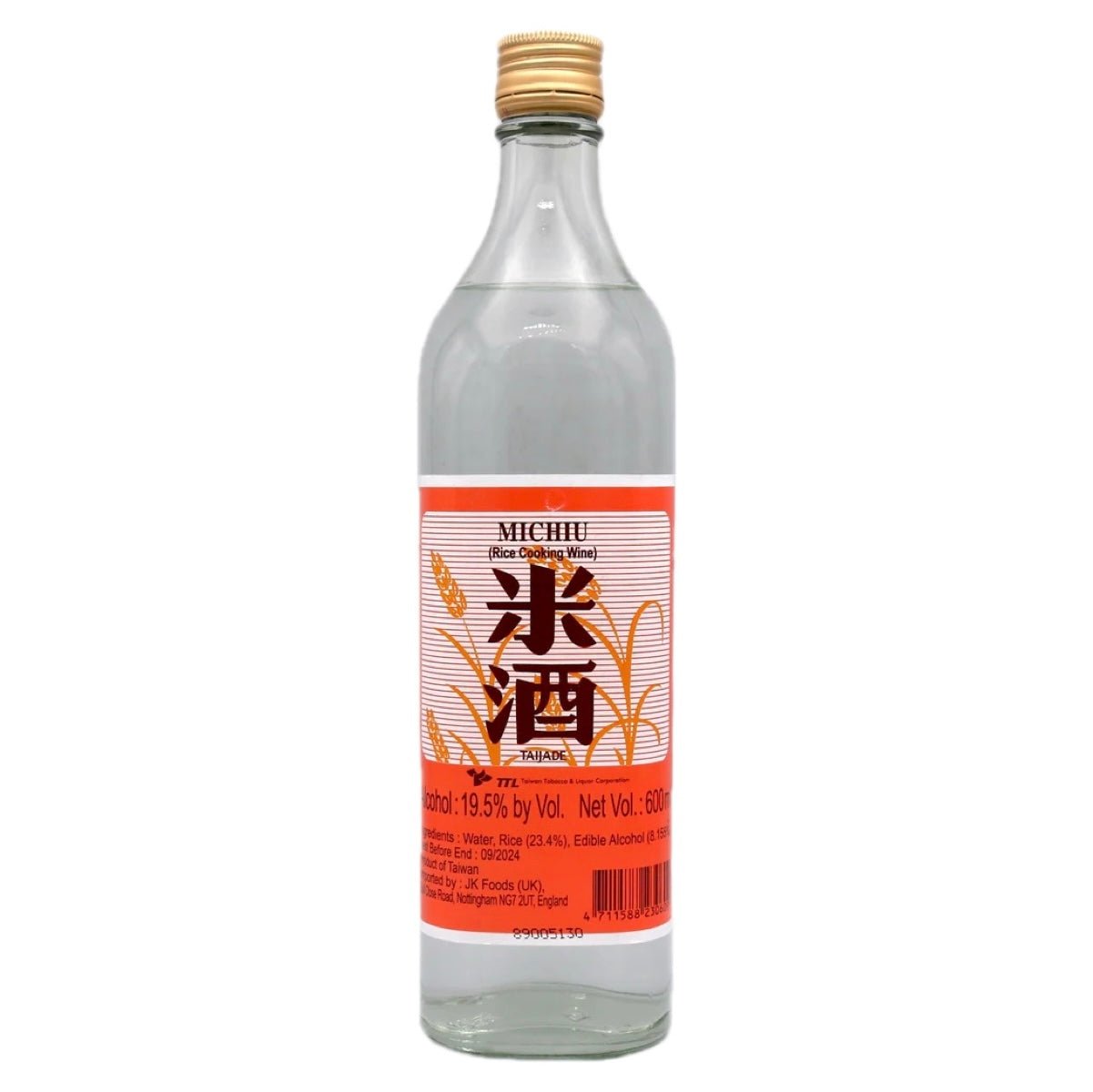 Taijade Michiu Rice Cooking Wine 600ml - Asian Online Superstore UK