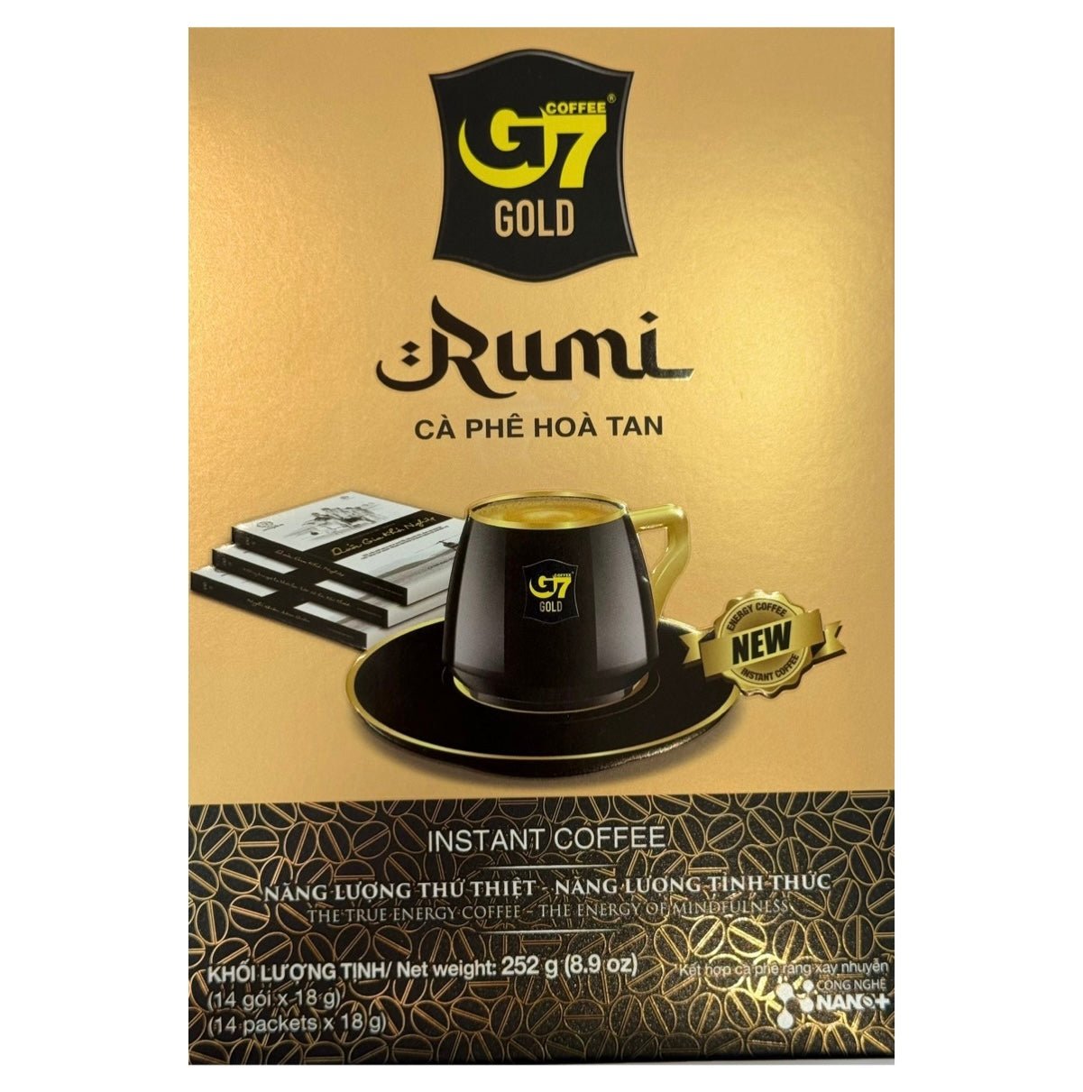 Trung Nguyen G7 Gold Rumi Instant Coffee Sticks (14x18g) 252g - Asian Online Superstore UK