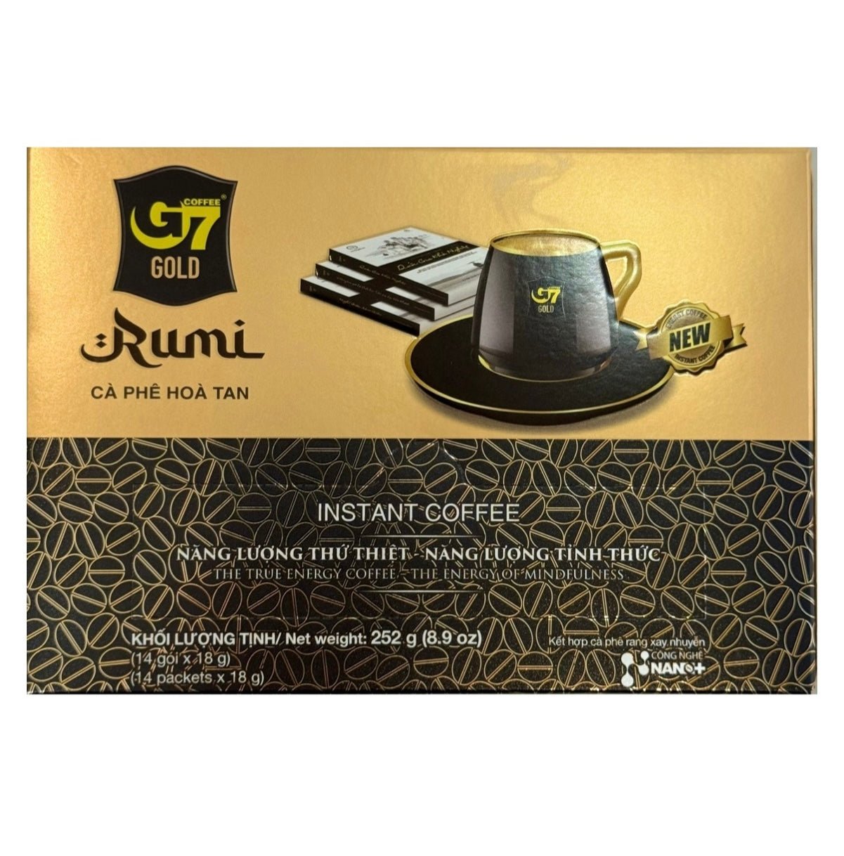 Trung Nguyen G7 Gold Rumi Instant Coffee Sticks (14x18g) 252g - Asian Online Superstore UK