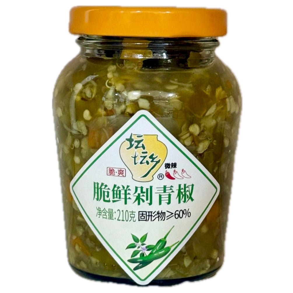 TTX Tan Tan Xiang Chopped Green Chilli in Brine 210g - Asian Online Superstore UK