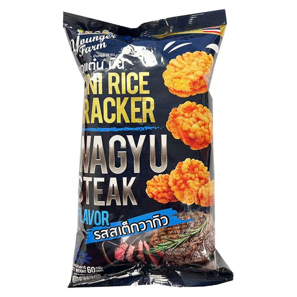 Younger Farm Mini Rice Cracker Wagyu Steak 60g - Asian Online Superstore UK