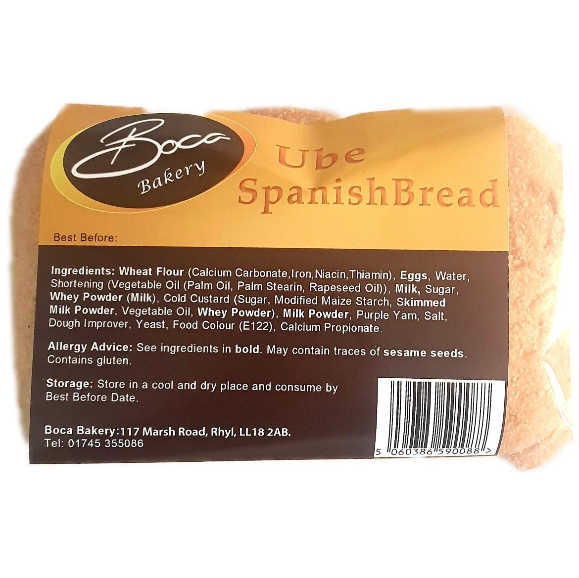 Boca Ube Spanish Bread 3pcs - Asian Online Superstore UK