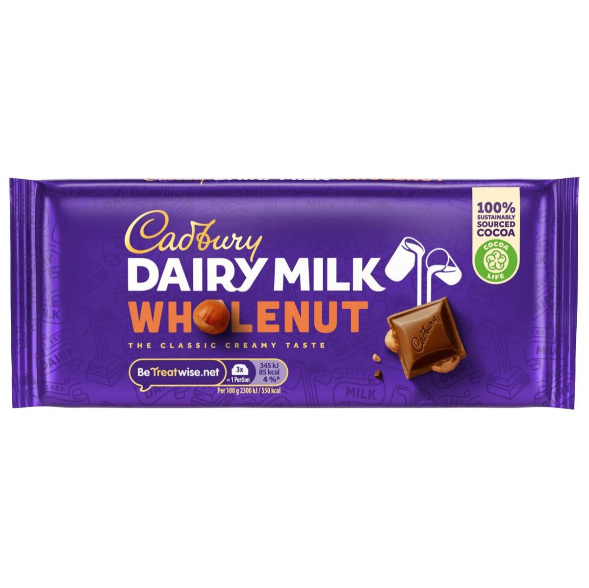 Cadbury Wholenut Chocolate Bar (Bkr) 120g - Asian Online Superstore UK