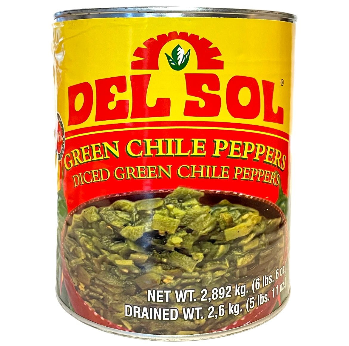 Del Sol Green Chile Peppers - Jalapeño (Diced Green Chile Pepper) 2.8kg - Asian Online Superstore UK