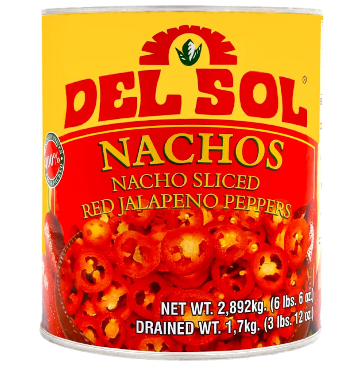 Del Sol Nachos (Nacho Sliced Red Jalapeno Peppers) 2.8kg - Asian Online Superstore UK