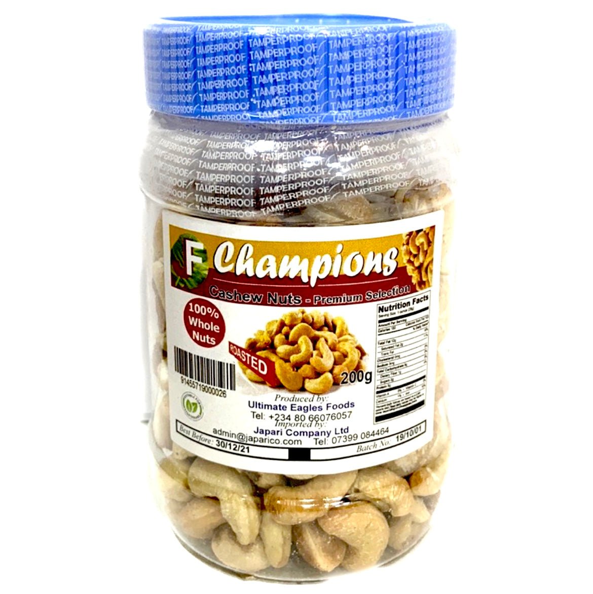 F Champions Cashew Nuts 200g - Asian Online Superstore UK