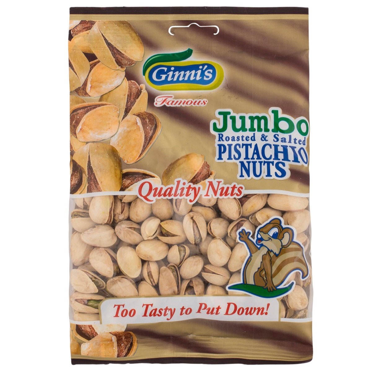 Ginni’s Jumbo Roasted & Salted Pistachio Nuts 150g - Asian Online Superstore UK