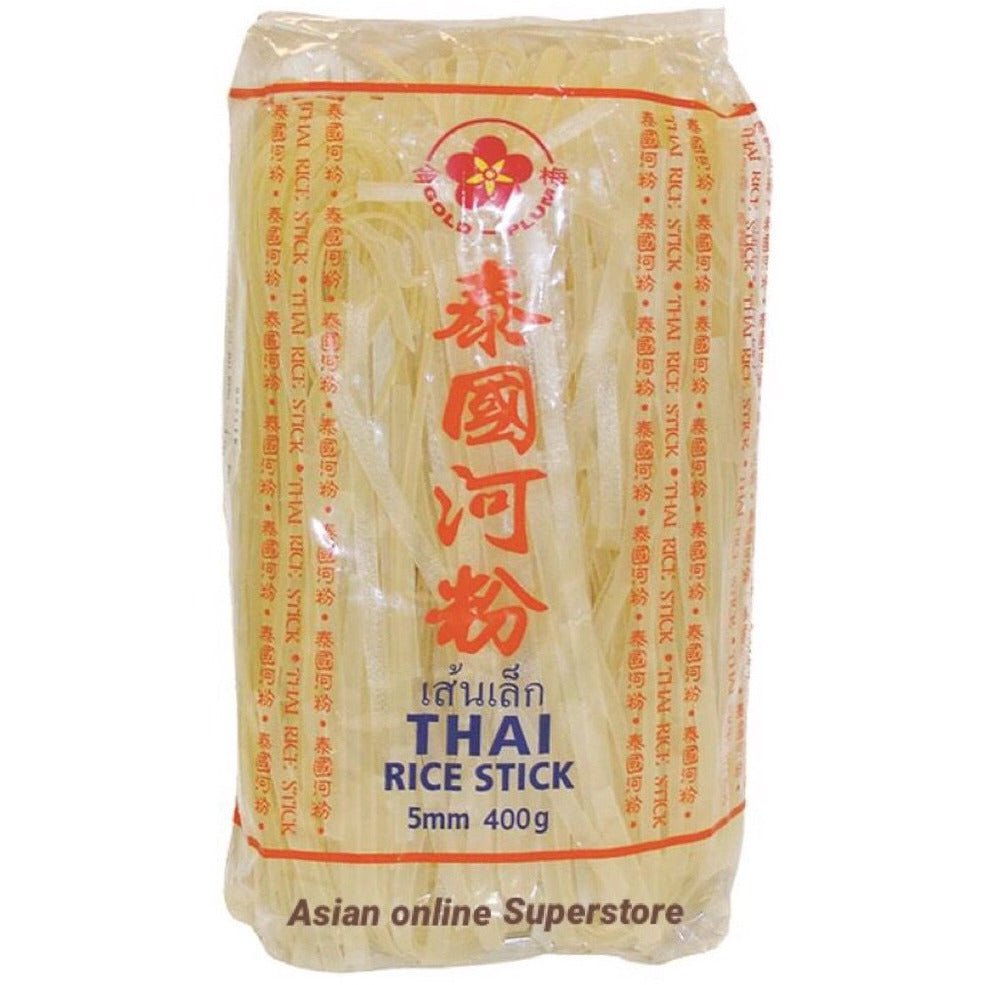 Gold Plum Thai Rice Sticks Noodle (5mm) 400g - Asian Online Superstore UK