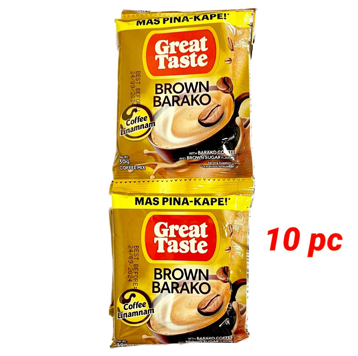 Great Taste Coffee Brown Barako (10x30g) 300g - Asian Online Superstore UK