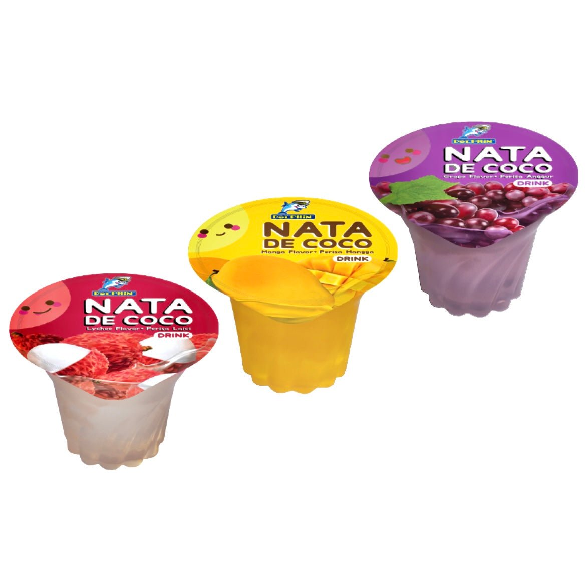 HA Captain Dolphin Nata De Coco Jelly Drink Mixed (3x180g) 540g - Asian Online Superstore UK