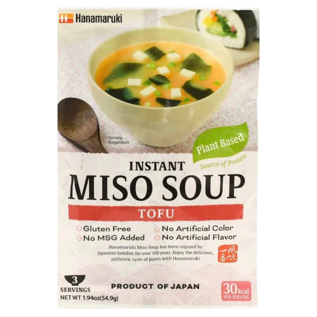 Hanamaruki Instant Miso Soup Tofu (3pc) 54.9g - Asian Online Superstore UK