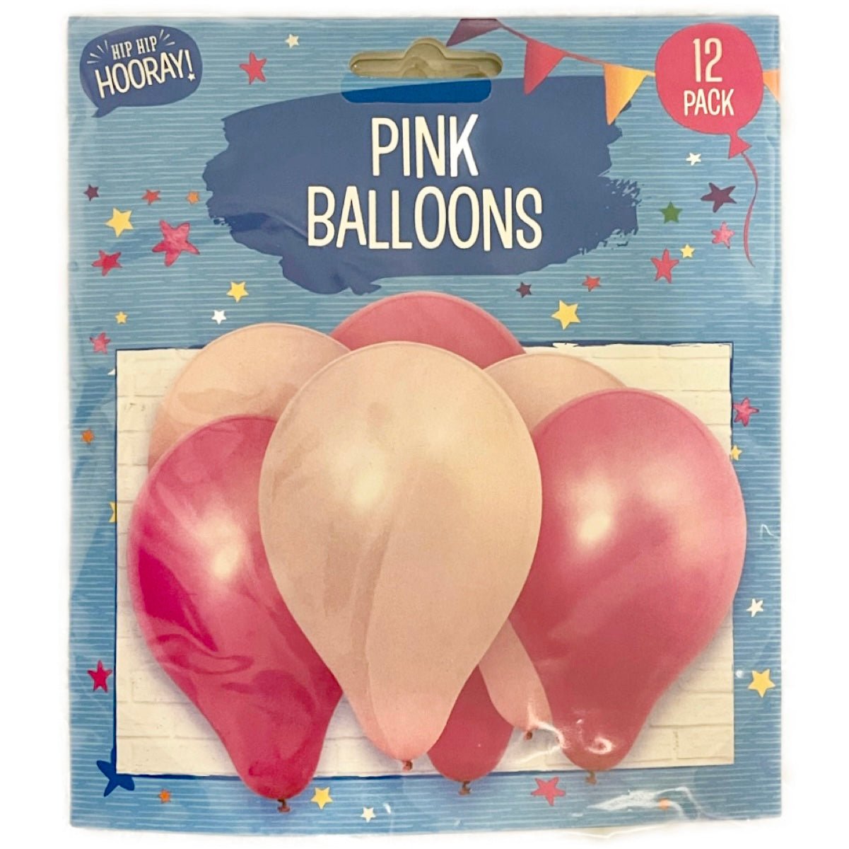 Hip Hip Hooray! Pink Balloons (12 Pack) - Asian Online Superstore UK