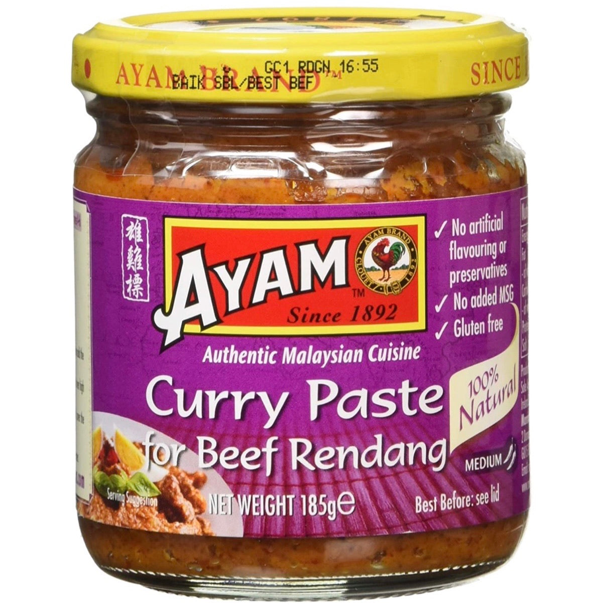Ayam Rendang Curry Paste 185g - Asian Online Superstore UK