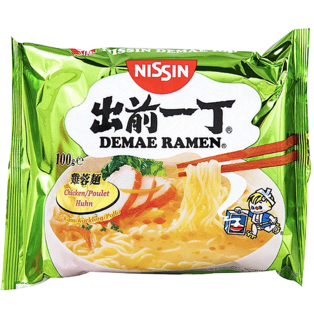 Nissin Demae Ramen Chicken Flavour Instant Noodles (Poulet) 100g