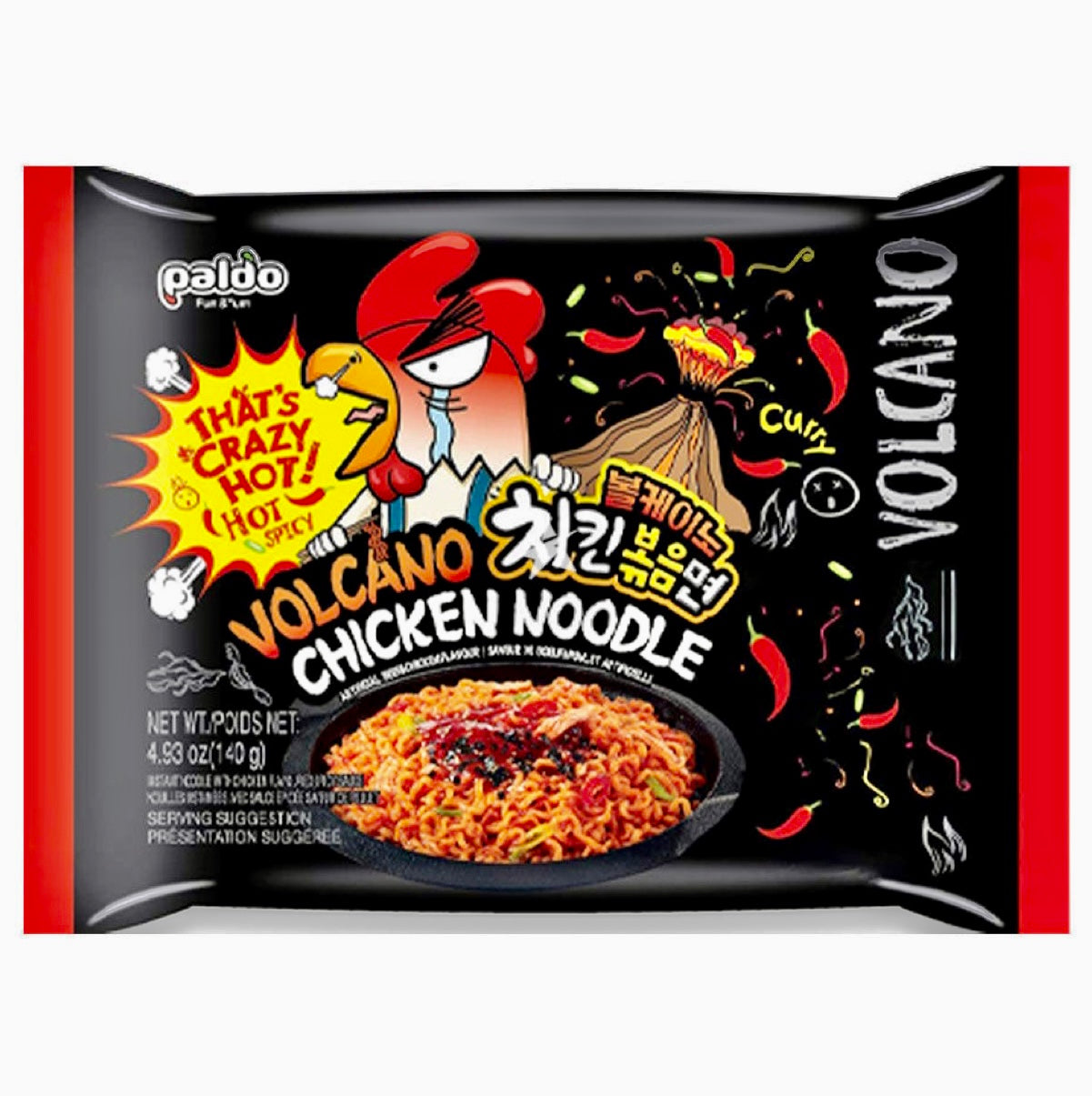 Paldo Volcano Chicken Instant Noodles (Hot & Spicy Chicken Flavour) 140g - AOS Express