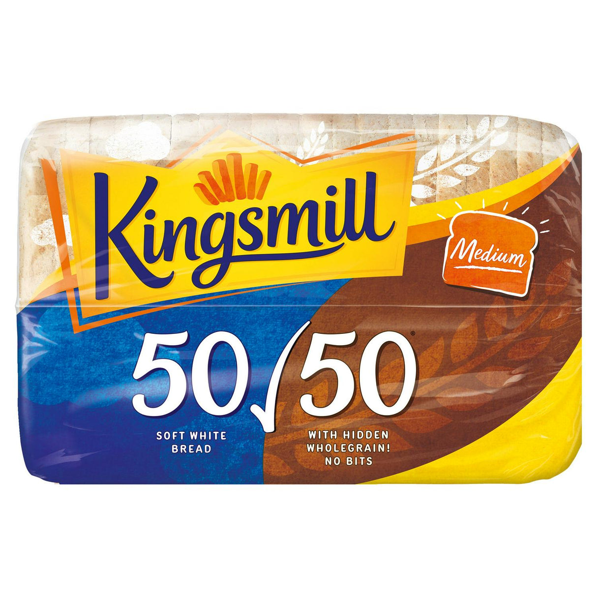 Kingsmill 50/50 Medium Sliced Bread 800g - AOS Express
