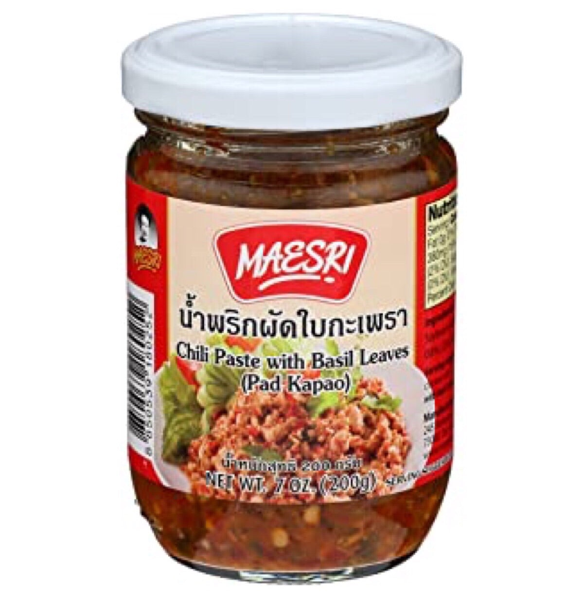 Mae Sri Chilli Paste with Basil Leaves (Pad Kapao) 200g - Asian Online Superstore UK