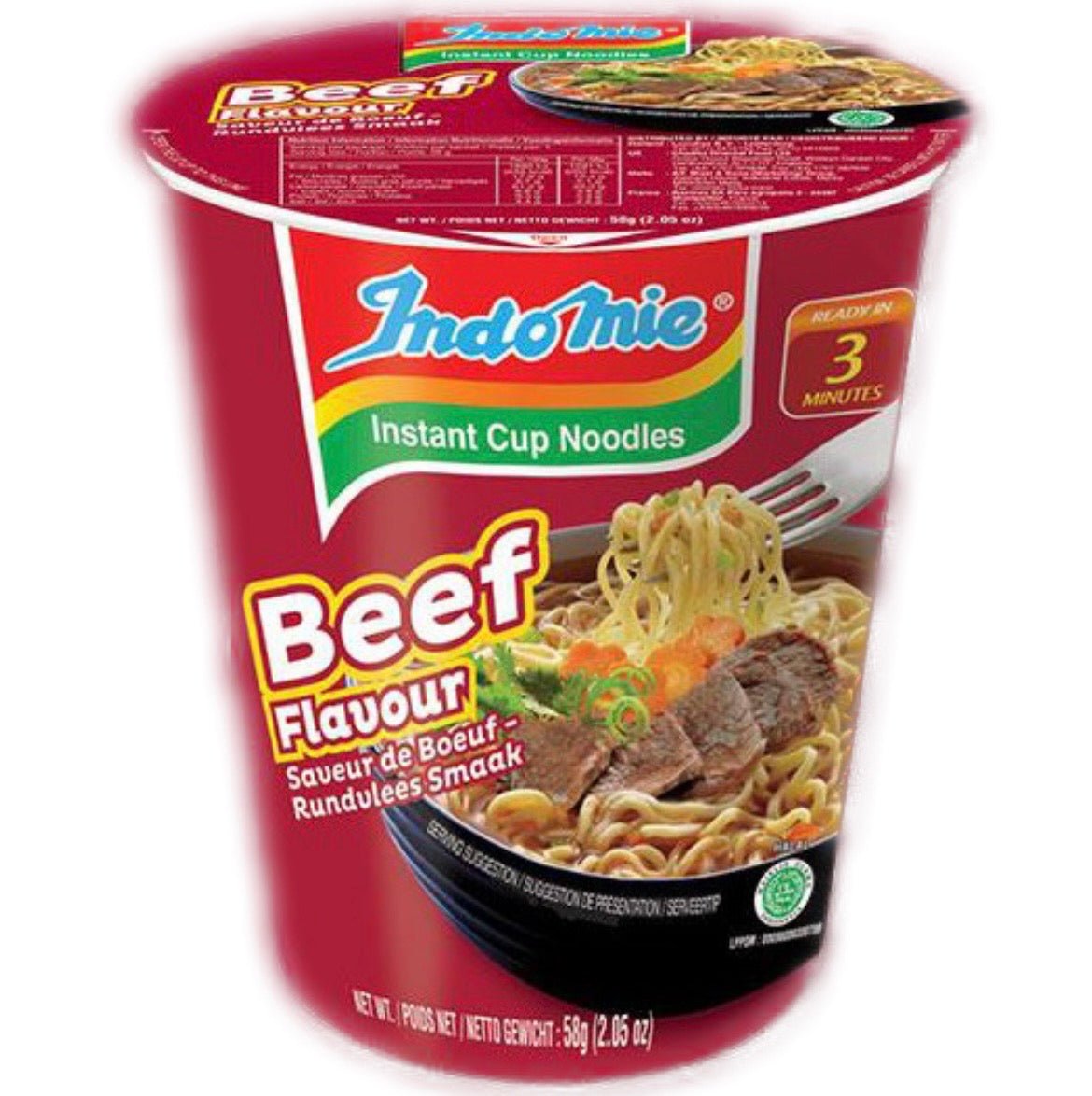 Indo Mie Beef Flavour Cup Noodles 58g - Asian Online Superstore UK