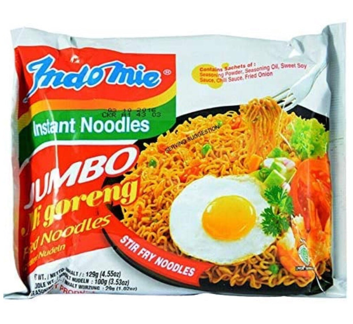 Indo Mie Jumbo Mi Goreng Fried Noodles 1Box(24x129g) - Asian Online Superstore UK