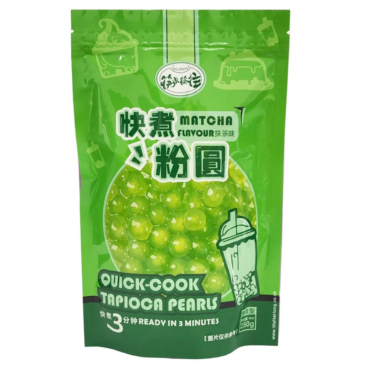 KLKW Quick Cook Tapioca Pearl (Matcha Flavour) 250g - Asian Online Superstore UK