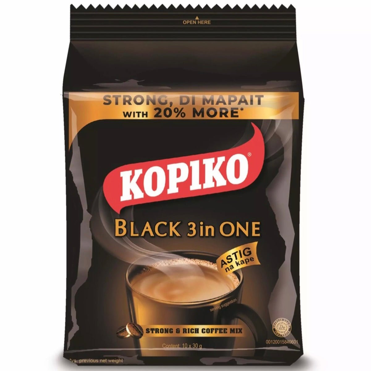 Kopiko Black 3 in One Strong & Rich Coffee Mix (10x30g/Sachet) - Mayora 300g - Asian Online Superstore UK