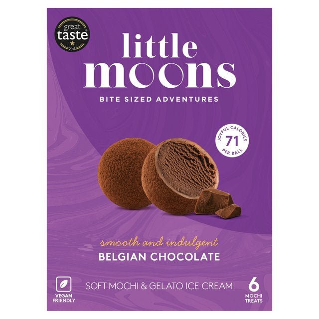 Little Moons (Vegan) Belgian Chocolate Mochi Ice Cream (6pc) 192g - Asian Online Superstore UK