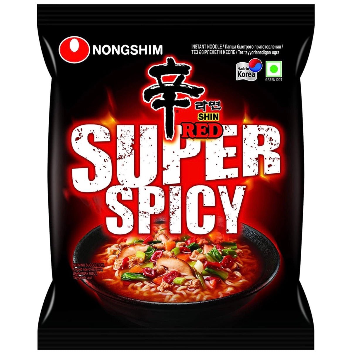 Nongshim Shin Red Super Spicy Ramyun Instant Noodle 120g - Asian Online Superstore UK