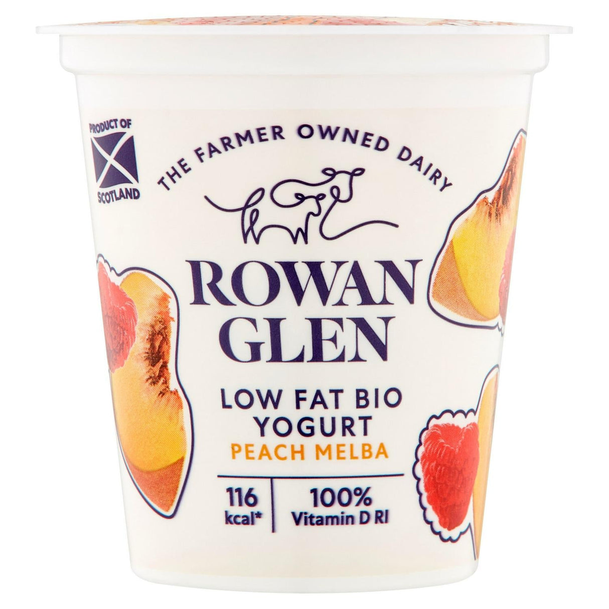 Rowan Glen Low Fat Bio Strawberry Peach Melba Yogurt 125g - Asian Online Superstore UK