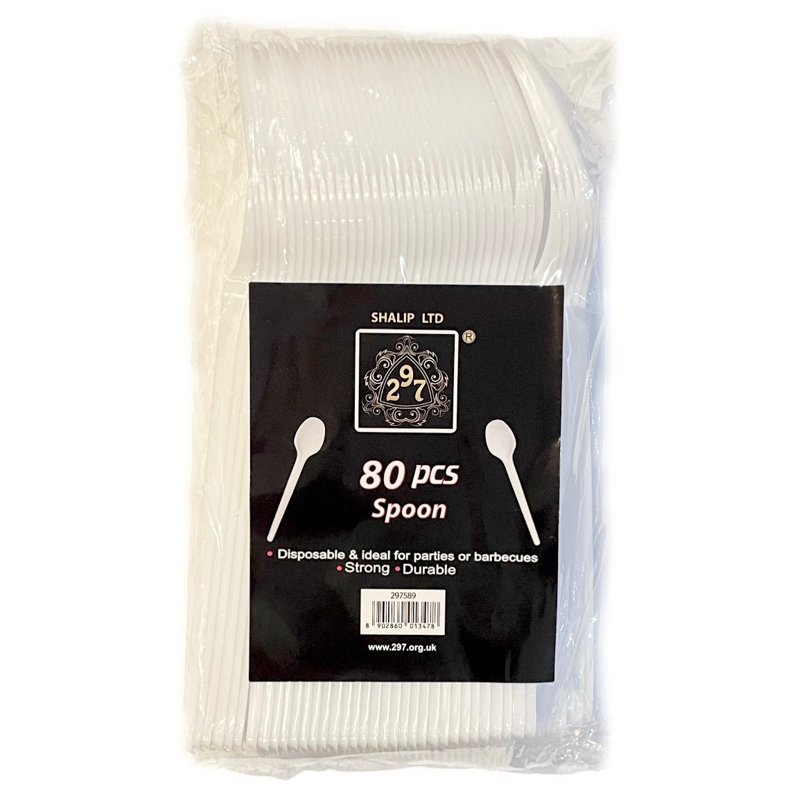 Shalip 297 Disposable Spoon 80pc - Asian Online Superstore UK