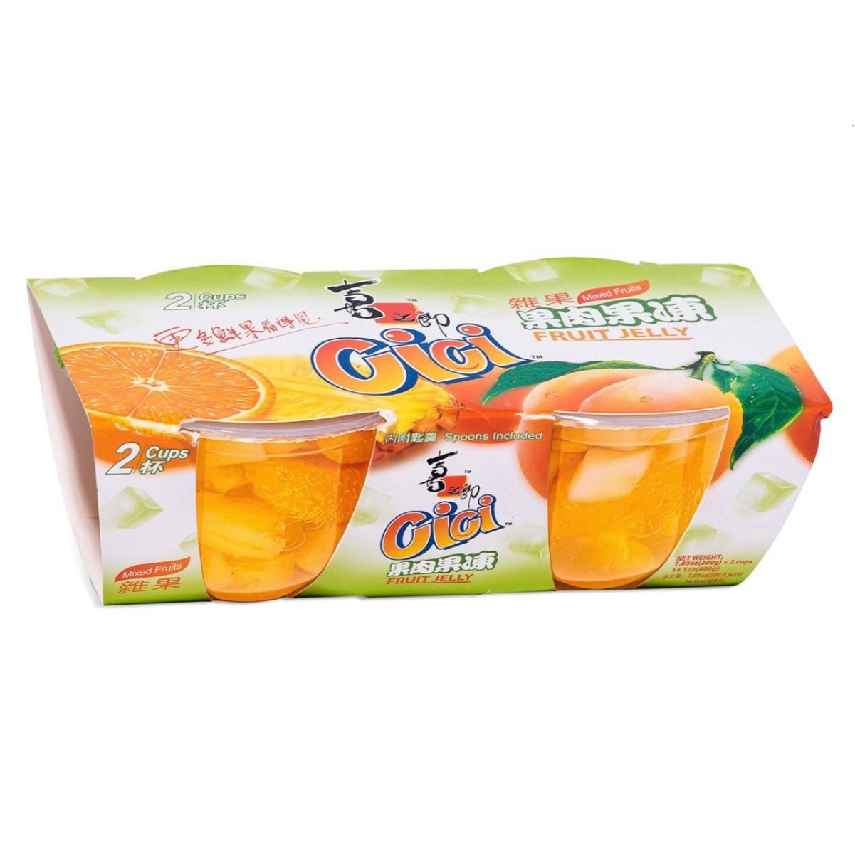 ST Xi Zhi Lang CiCi 2 Cups Mixed Fruit Jelly 400g - Asian Online Superstore UK