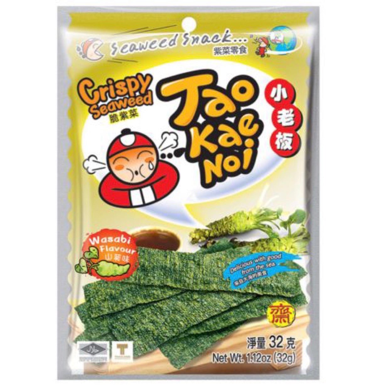 Tao Kae Noi Crispy Seaweed Wasabi Flavour 32g - Asian Online Superstore UK