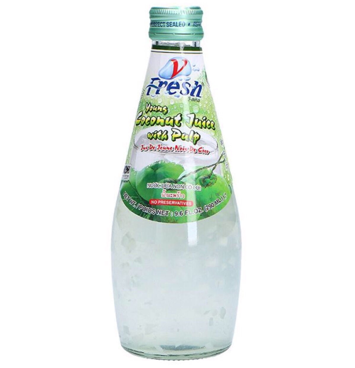 V - Fresh Young Coconut Juice with Pulp 290ml - Asian Online Superstore UK