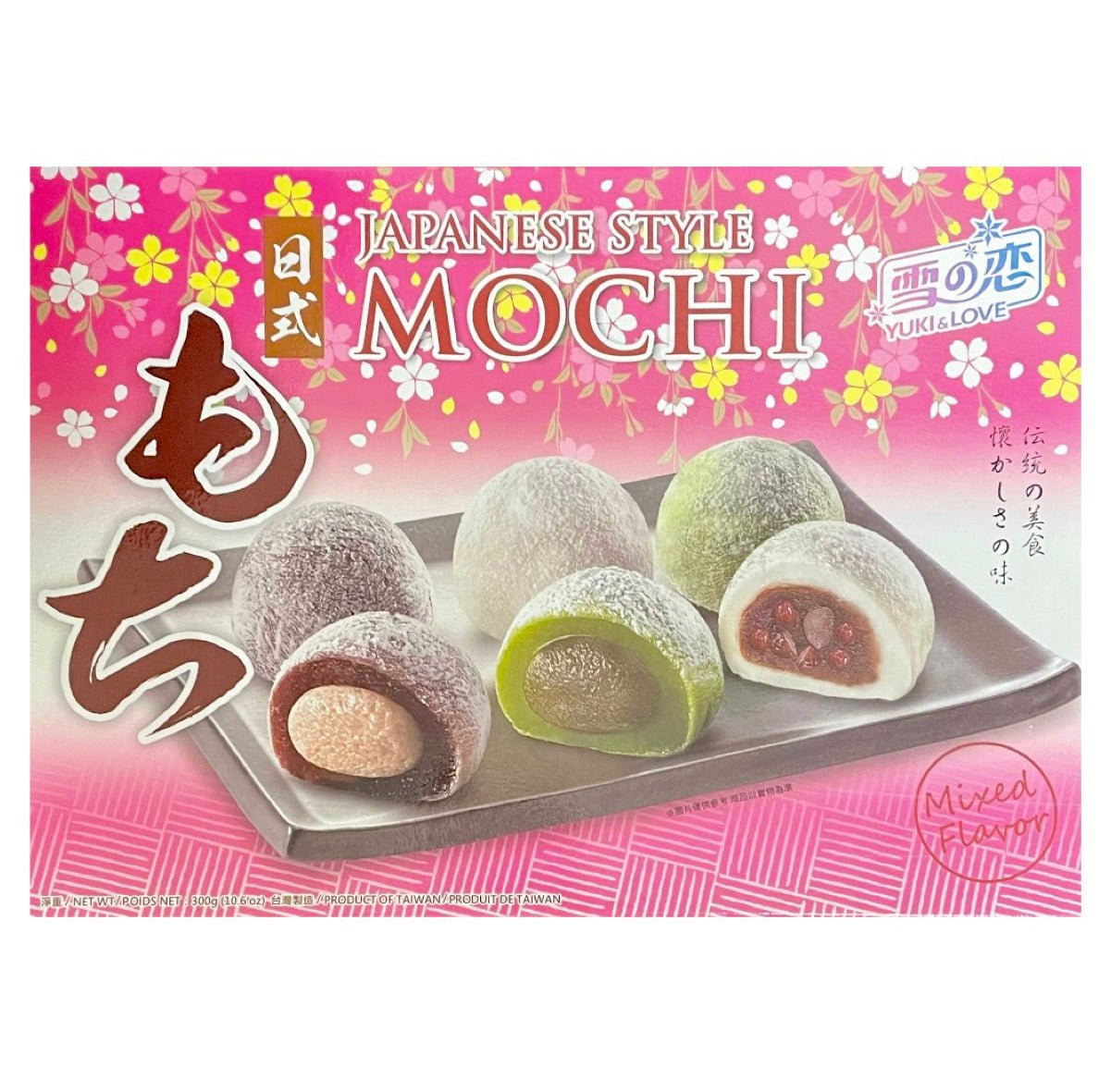 Yuki & Love (SG) Japanese Style Mochi Mixed (Red Ben, Green Tea & Taro) 300g - Asian Online Superstore UK