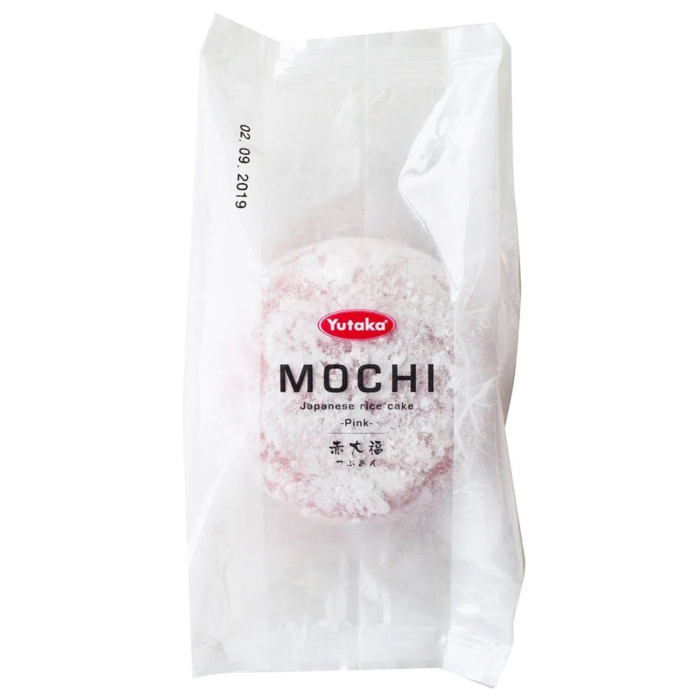 Yutaka Daifuku Mochi ( Pink Rice Cake with Red Bean Jam) 95g - Asian Online Superstore UK