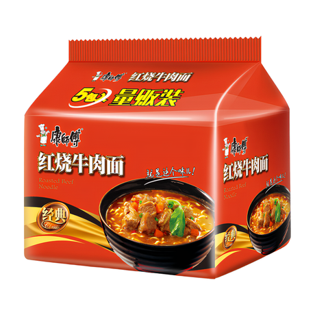 MAK Master Kong Instant Noodle Braised Beef Flavour (Roasted Beef) Multi (5x105g) 525g | Asian Grocery UK