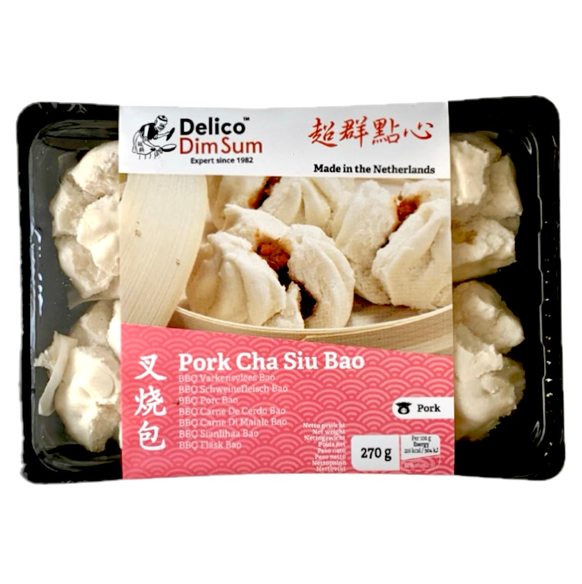 Delico Dimsum Pork Cha Siu Bao (Sieuw Pao) 270g