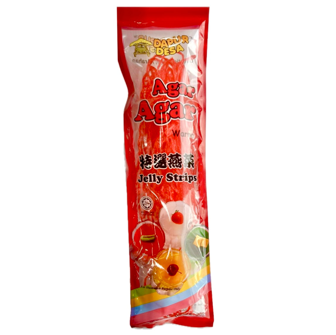 OUTDATED: Dapur Desa Jelly Strips Red (Agar) 25g (BBD: 07-06-25)
