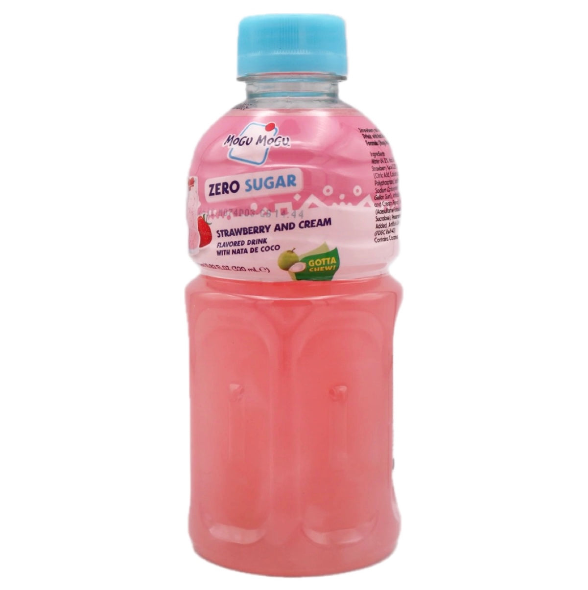 Mogu Mogu Nata De Coco Strawbery & Cream Flavour Zero Sugar 320ml
