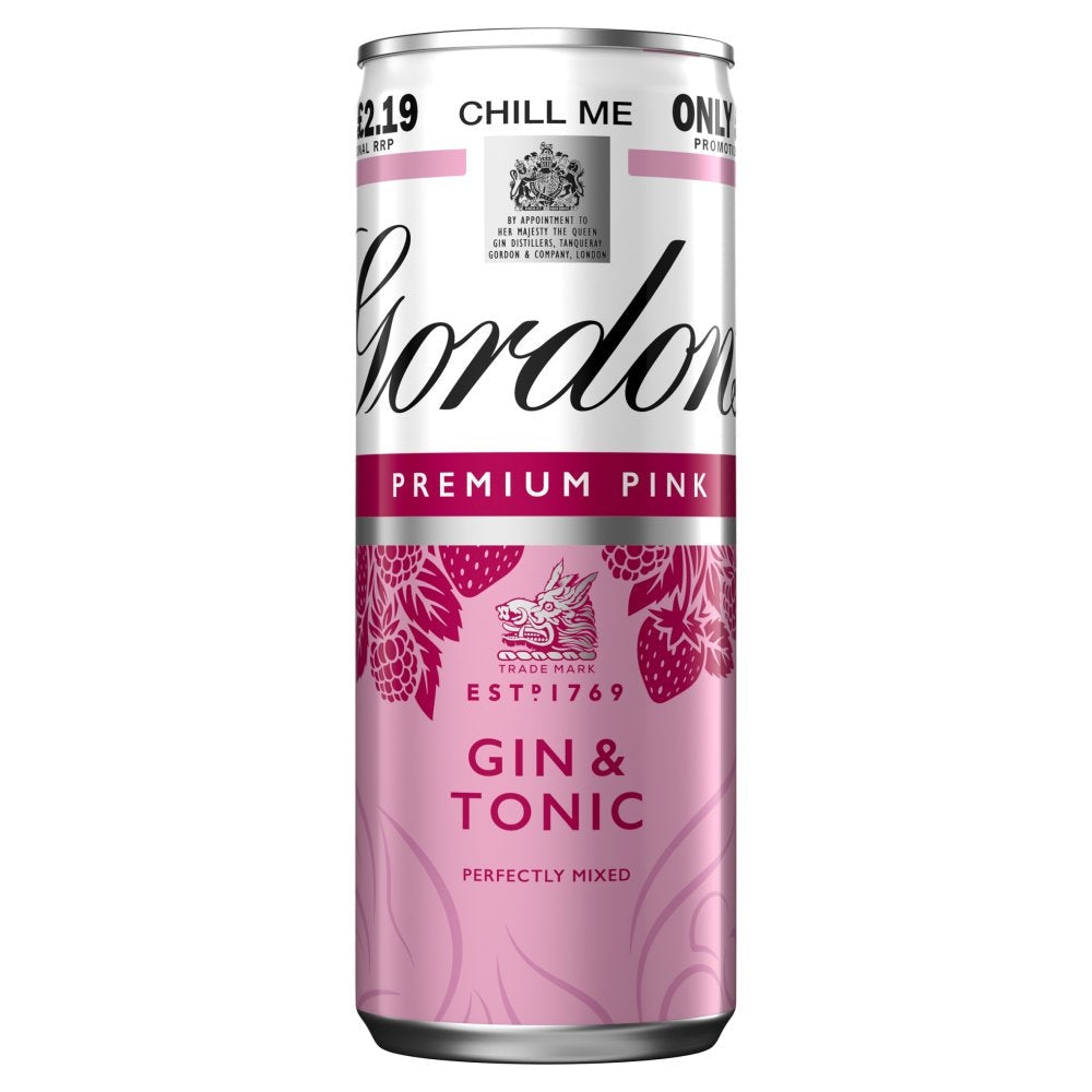 Gordon's Premium Pink Pink & Tonic 250ml Can