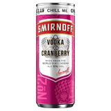 Smirnoff Vodka and Cranberry 250ml Can