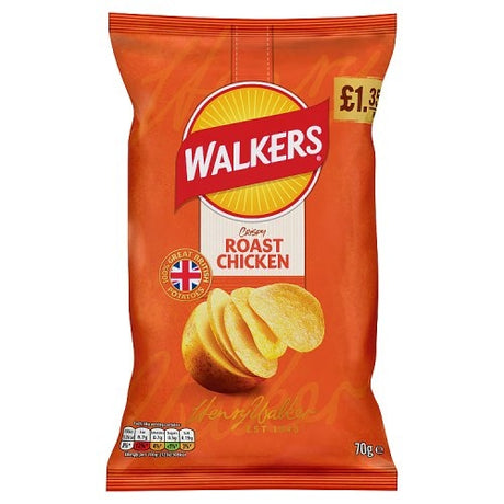 Walkers Crispy Roast Chicken Flavour Crisps 70g | Asian Grocery UK