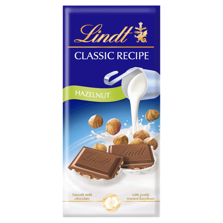 Lindt Classic Recipe Milk Chocolate Hazelnut 100g | Asian Grocery UK