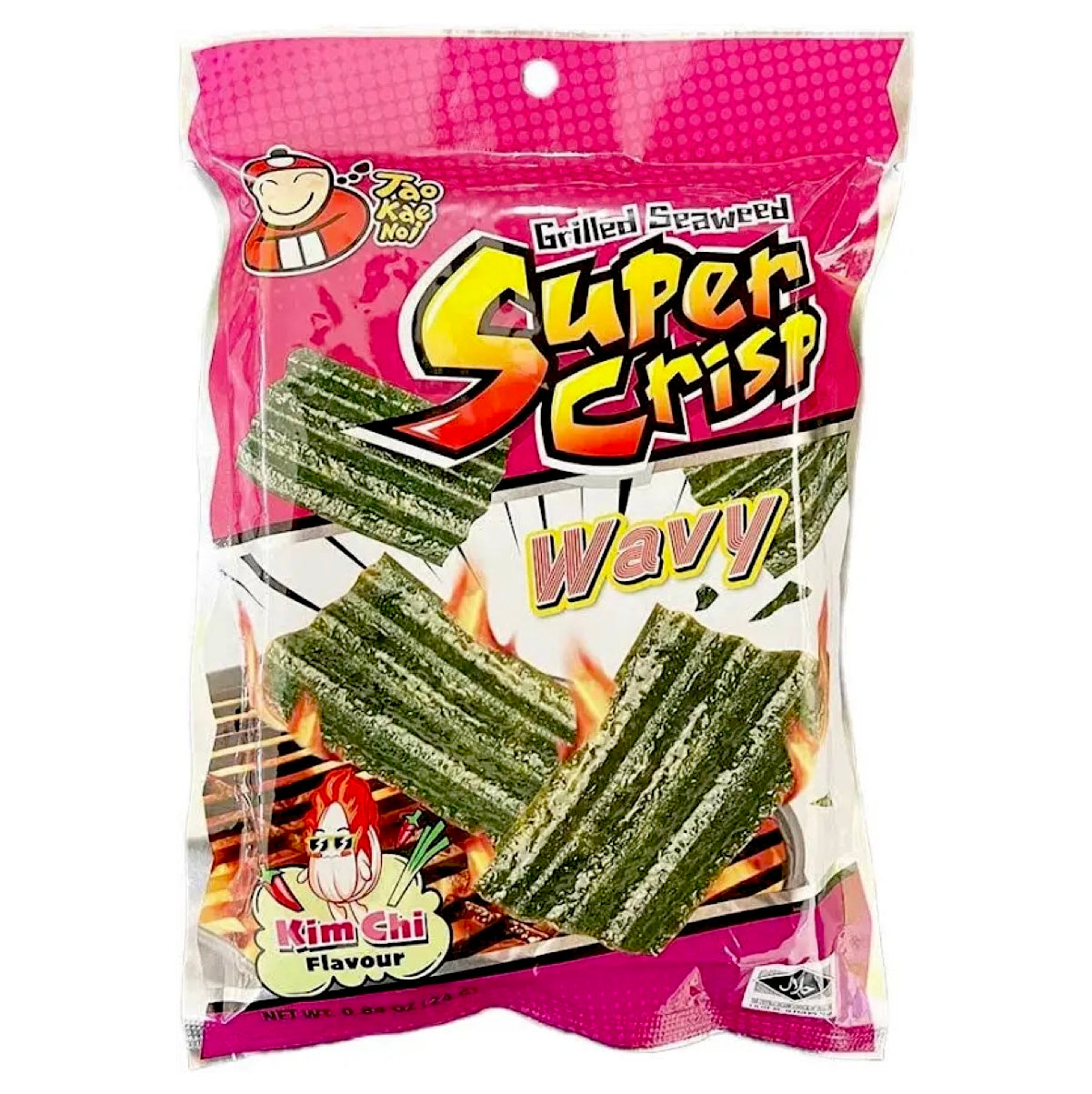 Tao Kae Noi Grilled Super Crisp Wavy Seaweed Kimchi 24g